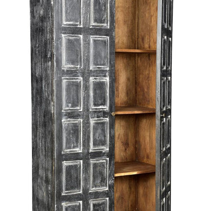 72" Dark Gray Solid Wood Pantry Or Storage Closet HomeRoots