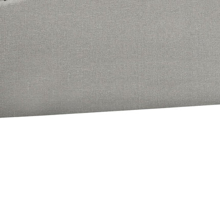Gray Linen Blend Upholstered Arched Full Headboard With Nail Head Trim HomeRoots