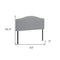 Gray Faux Leather Upholstered Arched Queen Headboard With Nail Head Trim HomeRoots