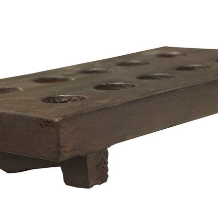 2" Brown Wood Geometric Tabletop Dish Candle Holder HomeRoots
