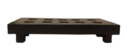 2" Brown Wood Geometric Tabletop Dish Candle Holder HomeRoots