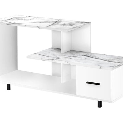 47" White Cabinet Enclosed Storage TV Stand HomeRoots