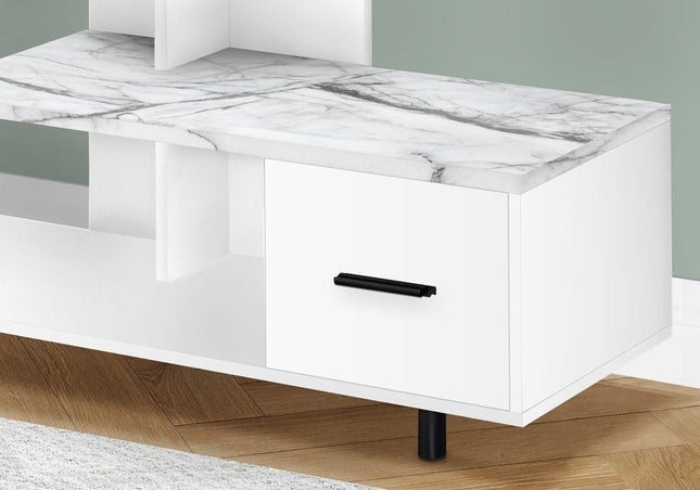 47" White Cabinet Enclosed Storage TV Stand HomeRoots