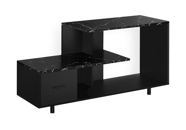 47" Black Cabinet Enclosed Storage TV Stand HomeRoots