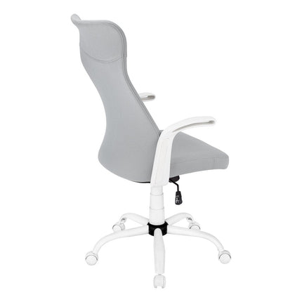 Gray and White Rolling Drafting Chair HomeRoots