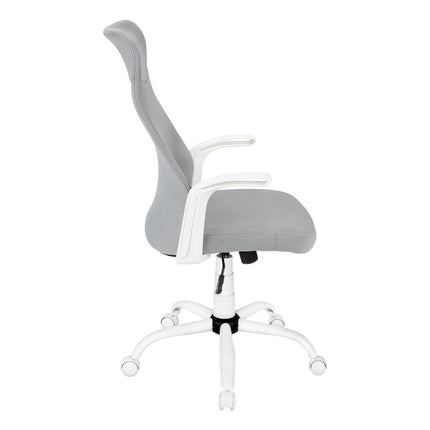 Gray and White Rolling Drafting Chair HomeRoots