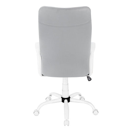 Gray and White Rolling Drafting Chair HomeRoots