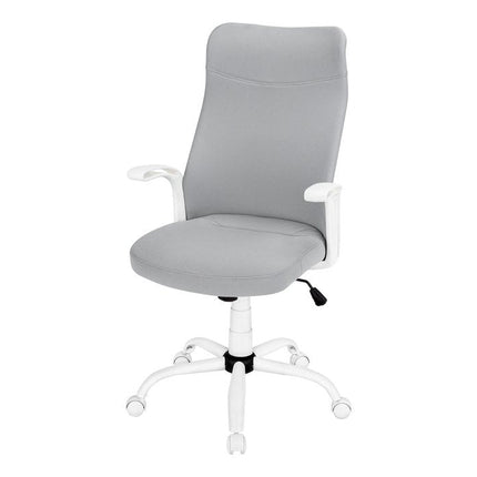 Gray and White Rolling Drafting Chair HomeRoots