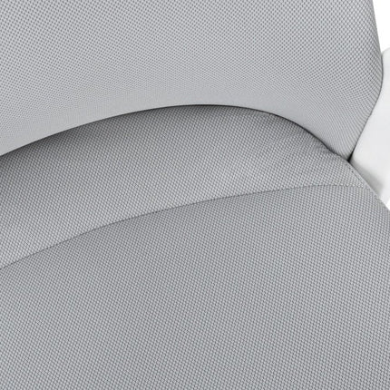 Gray and White Rolling Drafting Chair HomeRoots