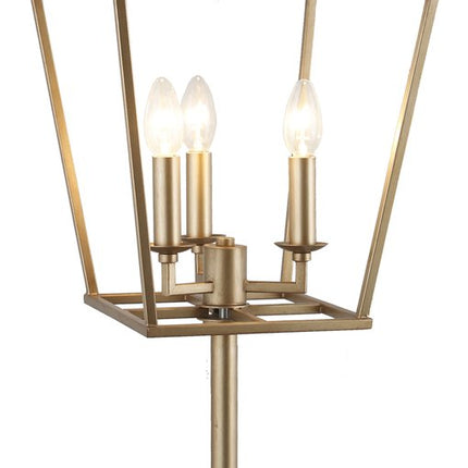 30" Black Iron Three Light Bedside Table Lamp HomeRoots