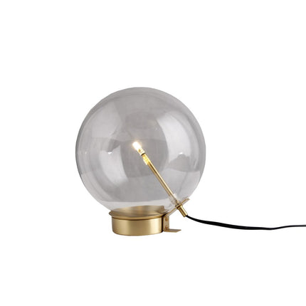 11" Brass Metal Globe Table Lamp HomeRoots