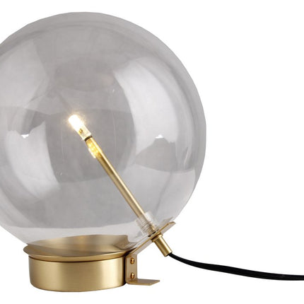 11" Brass Metal Globe Table Lamp HomeRoots