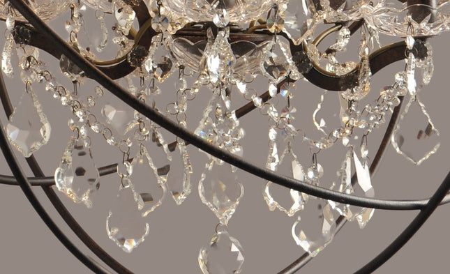 Bronze Unique Statement Five Light Metal Chandelier HomeRoots