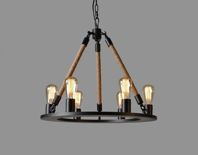 Brown And Black Unique Statement Six Light Metal Chandelier HomeRoots