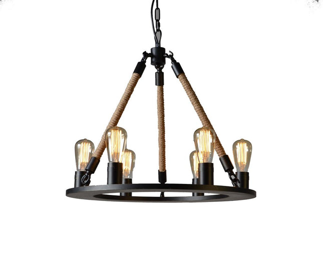 Brown And Black Unique Statement Six Light Metal Chandelier HomeRoots