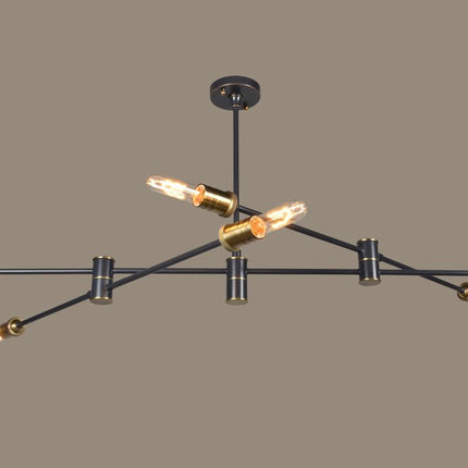 Bronze Sputnik Six Light Metal Chandelier