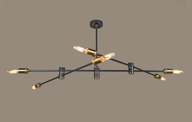 Bronze Sputnik Six Light Metal Chandelier HomeRoots
