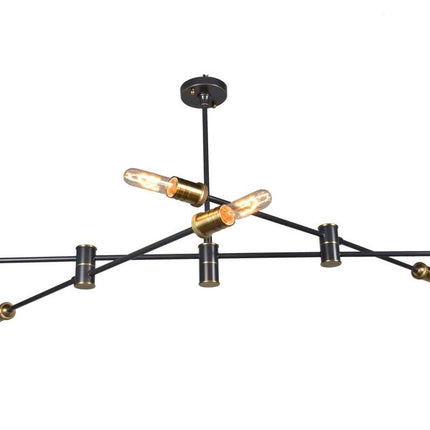 Bronze Sputnik Six Light Metal Chandelier