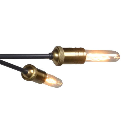 Bronze Sputnik Six Light Metal Chandelier