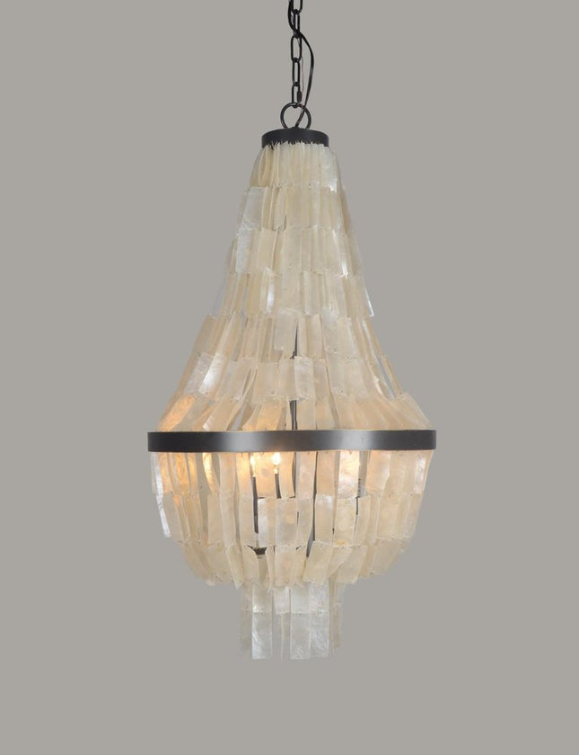Bronze Unique Statement Three Light Metal Chandelier With White Shades HomeRoots