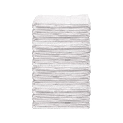 Set of Twelve White Cotton 15" X 25" Hand Towel Set HomeRoots