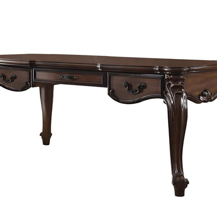 72" Dark Brown Wood Executive Desk With Three Drawers HomeRoots
