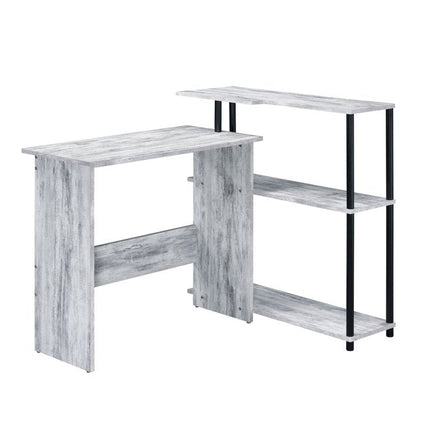39" Antiqued White L Shape Writing Desk HomeRoots