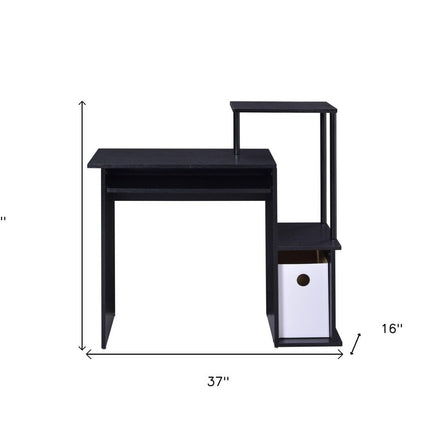 37" Black Computer Desk