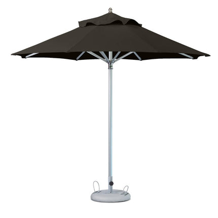 10' Black Polyester Round Market Patio Umbrella HomeRoots