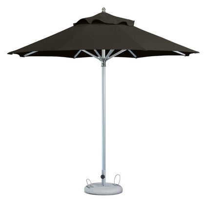 10' Black Polyester Round Market Patio Umbrella HomeRoots