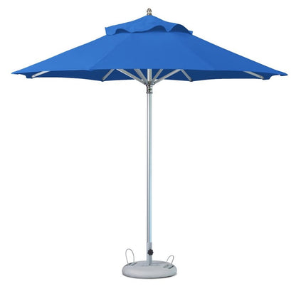 10' Blue Polyester Round Market Patio Umbrella HomeRoots