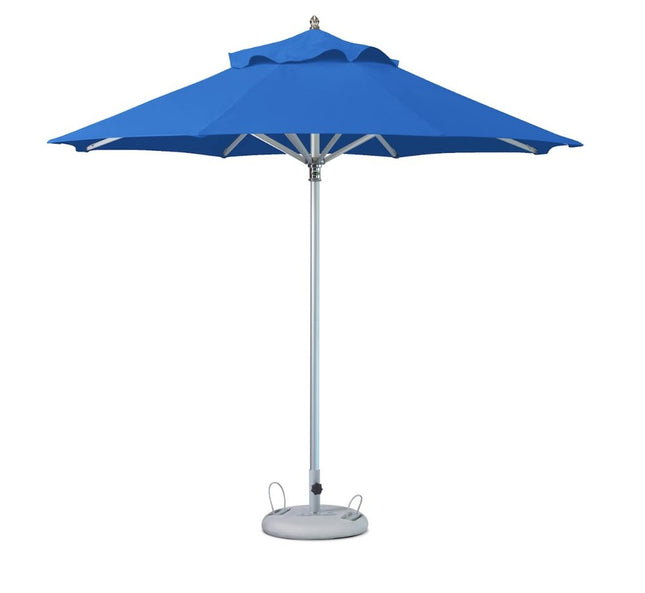 10' Blue Polyester Round Market Patio Umbrella HomeRoots