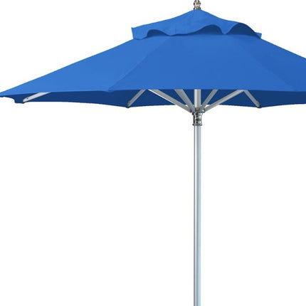 10' Blue Polyester Round Market Patio Umbrella HomeRoots