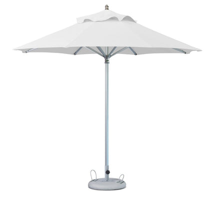 102" White Polyester Round Market Patio Umbrella