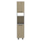 82" Gray And Oak Wood Pantry Or Storage Closet HomeRoots