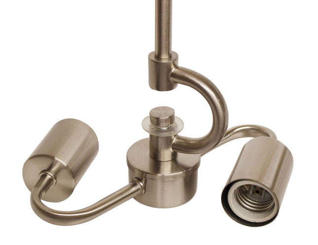 Nickel Bulb Two Light Metal Chandelier HomeRoots