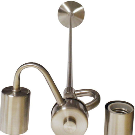 Nickel Bulb Two Light Metal Chandelier HomeRoots