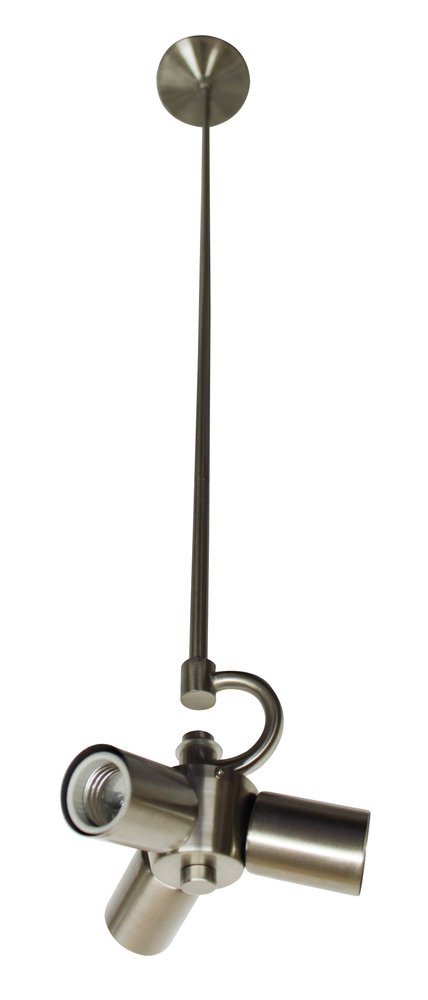 Nickel Bulb Three Light Metal Chandelier HomeRoots
