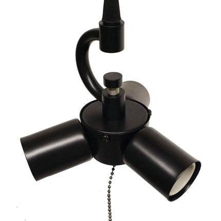 Black Bulb Three Light Metal Chandelier HomeRoots