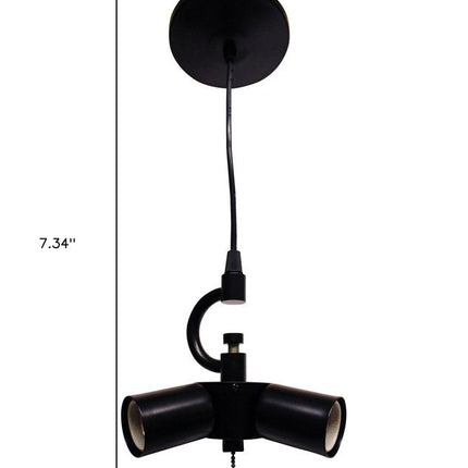 Black Bulb Three Light Metal Chandelier HomeRoots