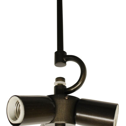 Bronze Bulb Three Light Metal Chandelier HomeRoots