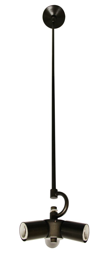 Bronze Bulb Three Light Metal Chandelier HomeRoots