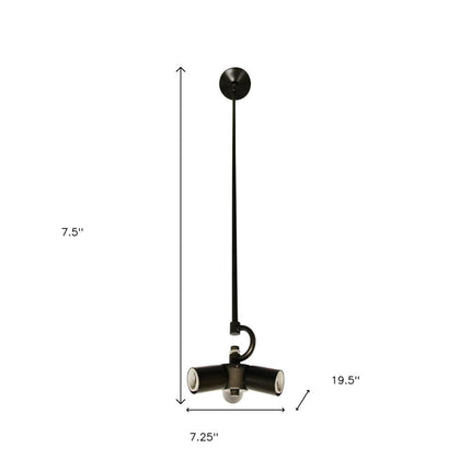 Bronze Bulb Three Light Metal Chandelier HomeRoots