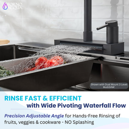 FORNO ACQUA 4 function pull-Down Waterfall Kitchen Faucet