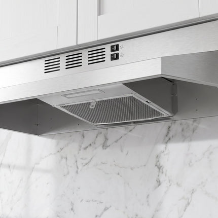 Forno Cappa 30-Inch Under Cabinet Range Hood, Stainless Steel, 200 CFM, Convertible, LED Lighting FORNO