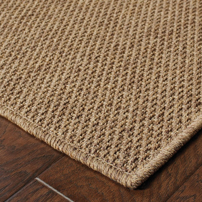 9' X 13' Tan Indoor Outdoor Area Rug HomeRoots