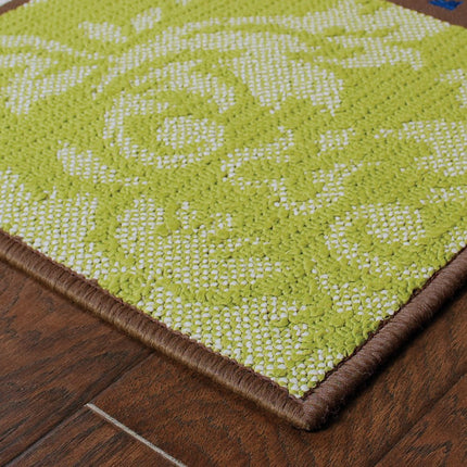 9' X 13' Brown Geometric Stain Resistant Indoor Outdoor Area Rug HomeRoots