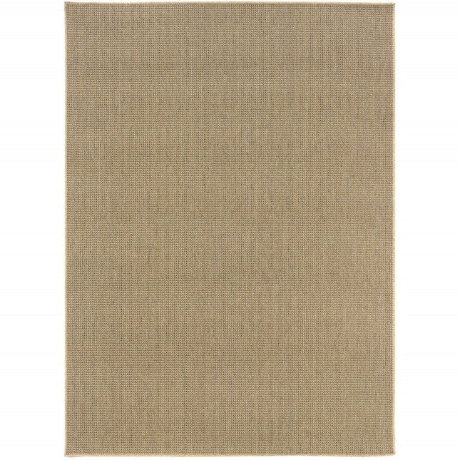 9' X 13' Beige Stain Resistant Indoor Outdoor Area Rug HomeRoots