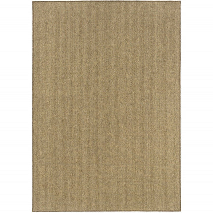 9' X 13' Tan Stain Resistant Indoor Outdoor Area Rug HomeRoots