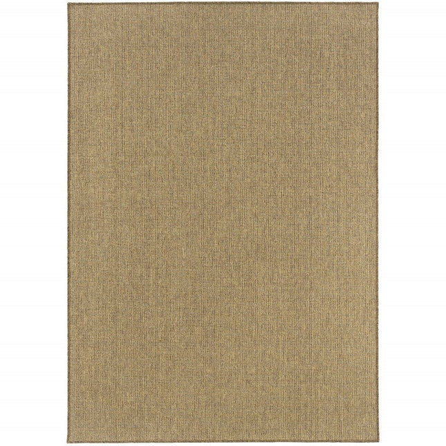 9' X 13' Tan Stain Resistant Indoor Outdoor Area Rug HomeRoots